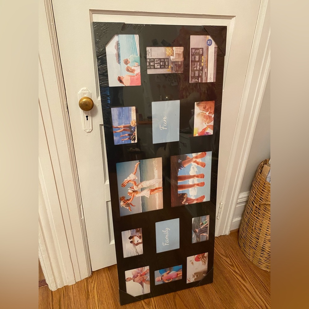 BLACK LARGE PHOTO FRAME FAMILY COLLAGE NEW